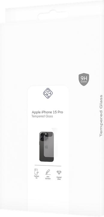 Produktbild Cazy Rückseite Glass Kompatibel mit iPhone 15 Pro Tempered Glass Hülle Kompatibel - Transparant (1 Stk., Apple iPhone 15 Pro)