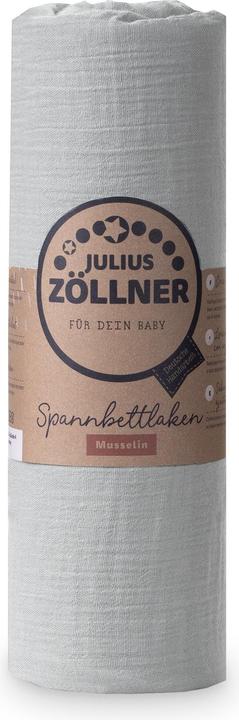Produktbild Julius Zöllner Fix-Leintuch Musselin 60 x 120 cm, Grau (140 x 60 cm)