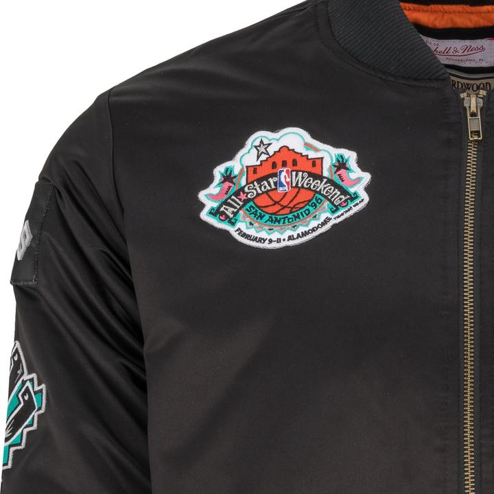 Produktbild Mitchell & Ness M&N Satin Bomber Jacke - FLIGHT San Antonio Spurs - M (M)