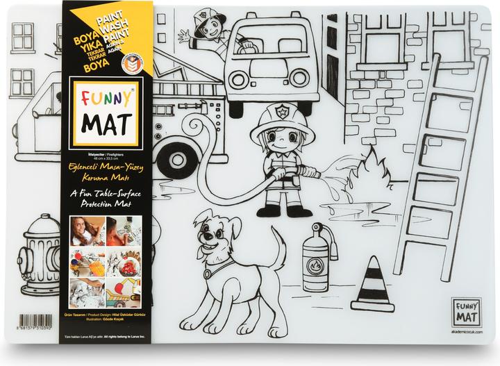 Immagine prodotto Funny Mat Tappeto da colorare lavabile dei vigili del fuoco