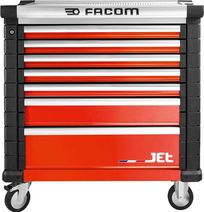 Immagine prodotto Facom Carrello da officina JET+ con 7 cassetti, 4 moduli per cassetto, rosso (RAL 3020) (7 x)