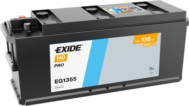 Actual product image Exide EG1353 Heavy Professional Truck Battery (12 V, 135 Ah)