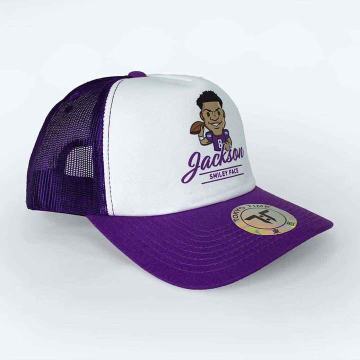 Tokyo Time Lamar Jackson NFLPA Emoji Mesh-Back Cap
