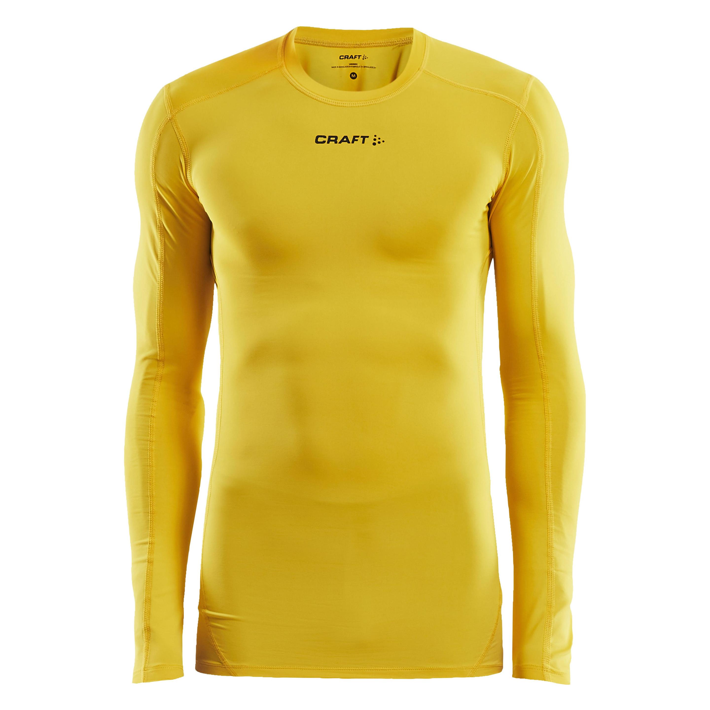 Craft, Unisex, Funktionsshirt, Pro Control Compression Long Sleeve Uni (M), Gelb, M