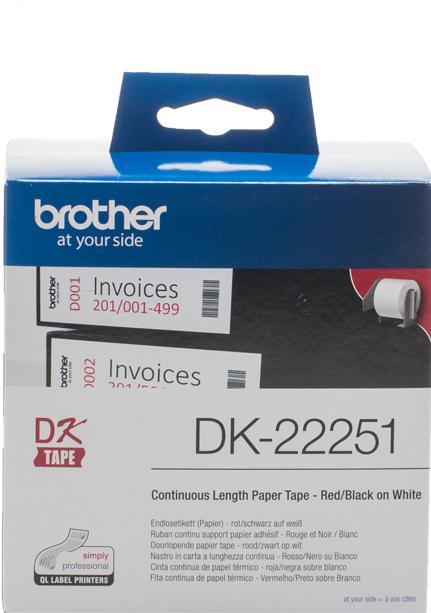 Actual product image Brother Dk-22251 (62 mm)