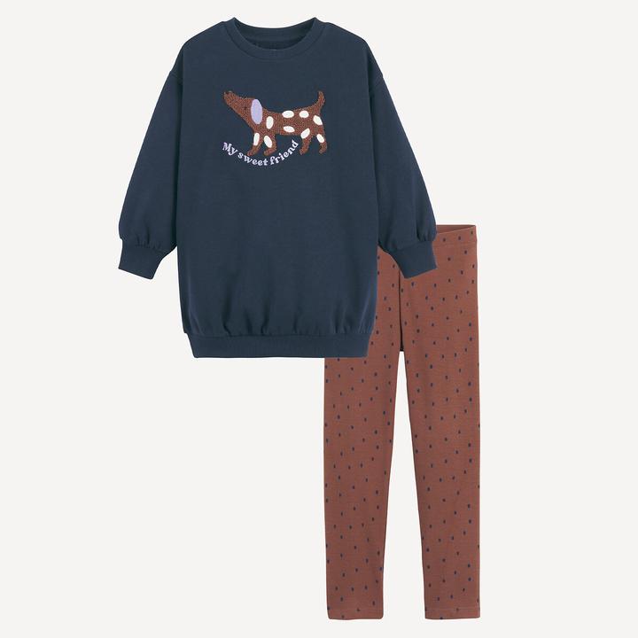 Produktbild La Redoute Collections Set aus Sweatshirt + Leggings aus Molton (110)