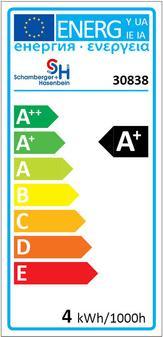 Energie-Label Scharnberger+Hasenbein LED-Reflektorlampe (GU5.3, 3.60 W, 360 lm, 1 x, G)