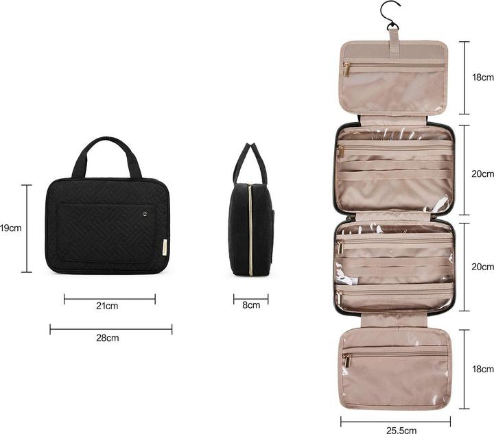 Actual product image Only-Bags.Store Hanging toiletry bag Toiletry bag Cosmetic bag Transparent Travel for make-up, toiletries