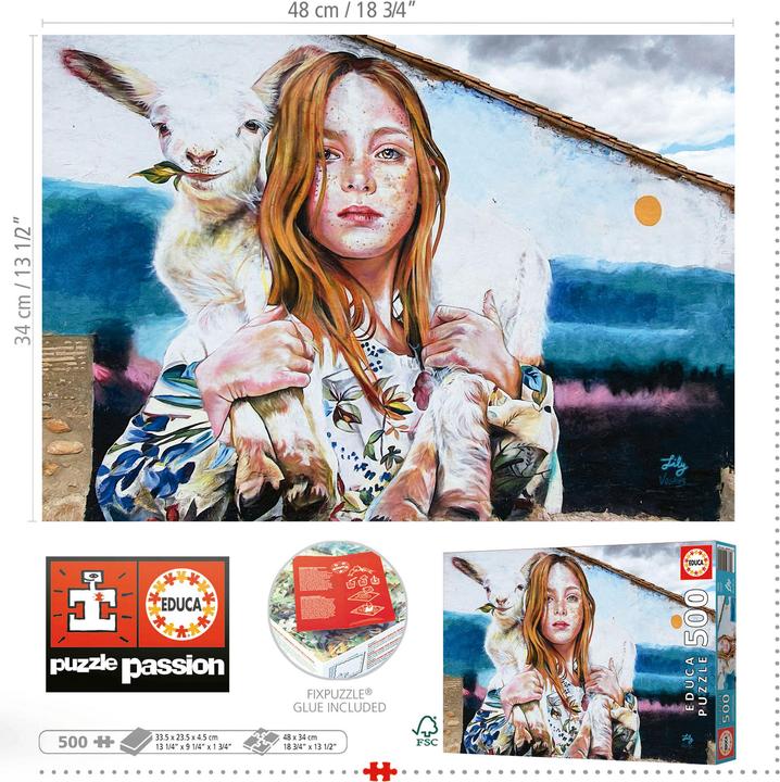 Produktbild Educa 19910 Πάζλ 500Τεμ. The Shepherdess, Lily Brick (500 Teile)