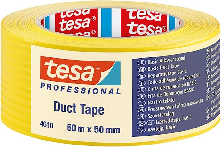 Produktbild tesa Duct Tape 50mx50mm gelb (50 mm)