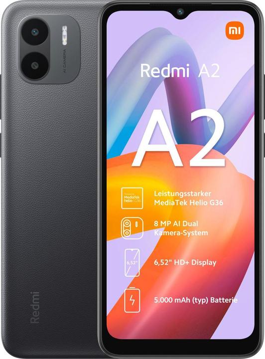 Actual product image Xiaomi Redmi A2 (32 GB, Black, 6.52", Dual SIM, 4G)
