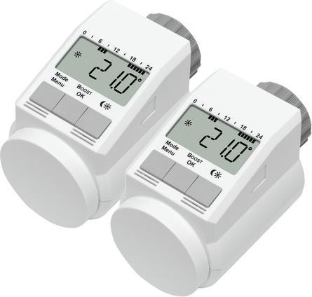 Actual product image Eqiva 2er Set Elektronik- Heizkörperthermostat Model L