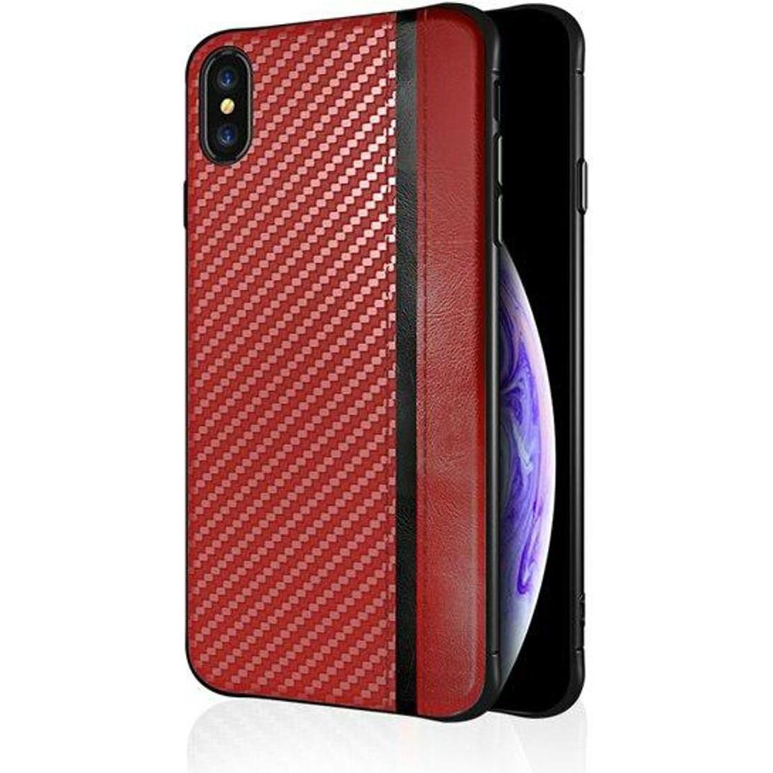 König Design Handyhülle für Samsung Galaxy A30s Case Cover Schale Carbon Optik Bumper Rot Neu (Samsung Galaxy A30s), Sma...