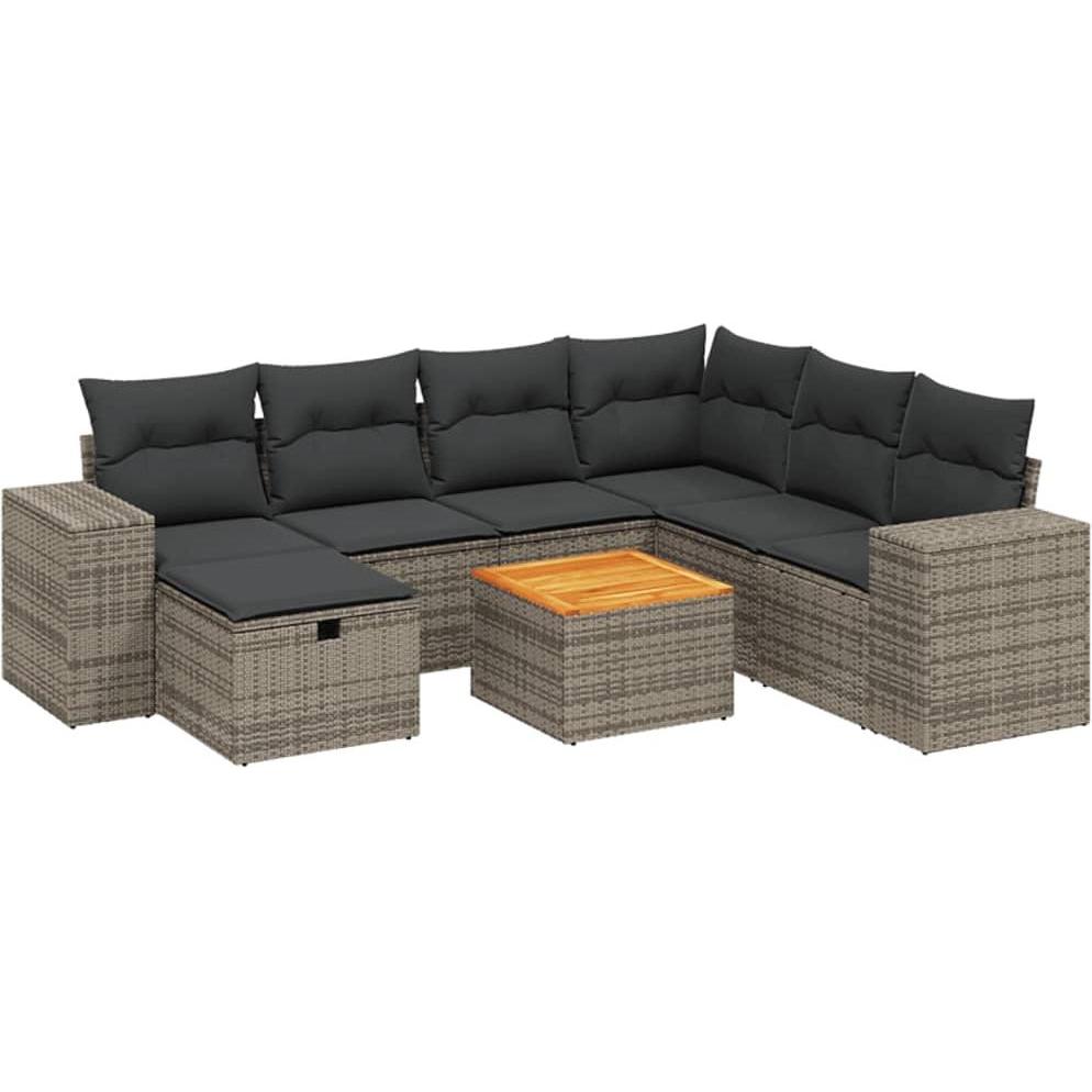 VidaXL, Gartenlounge, 10-tlg. Garten-Lounge-Set mit Kissen