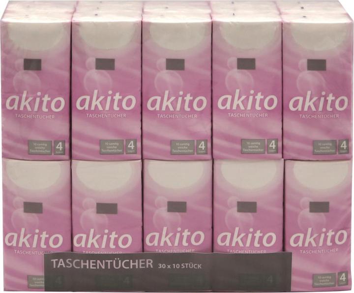 Produktbild Fripa Papiertaschentuch akito 6010604 21x21cm weiss 30x10St.