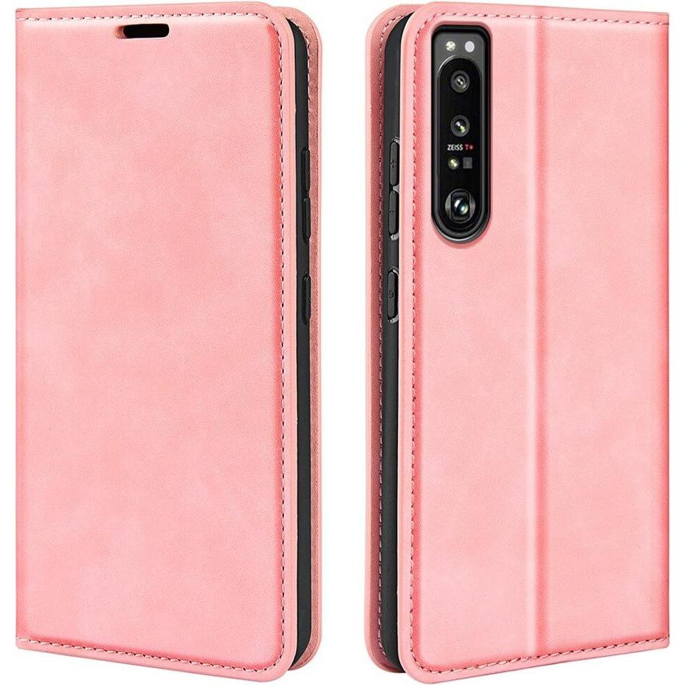 Cover-Discount Sony Xperia 1 IV - Stand Flip Case Hülle rosa (Sony Xperia 1 IV), Smartphone Hülle, Rosa