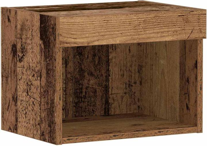 Produktbild VidaXL Wandregale mit LED-Lichtern 2 Stück Altholz 40x30x30 cm (40 x 30 x 30 cm)