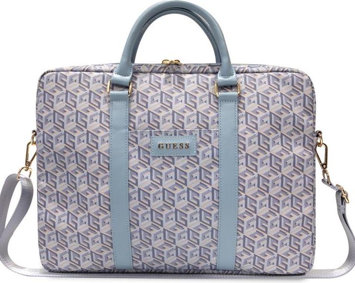 Guess Torba GUCB15HGCFSEB 16" niebieski/blue GCube Stripes (16")