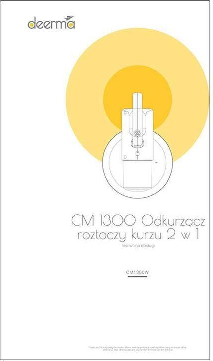 Actual product image Deerma CM1300 handheld vacuum Red, White Bagless