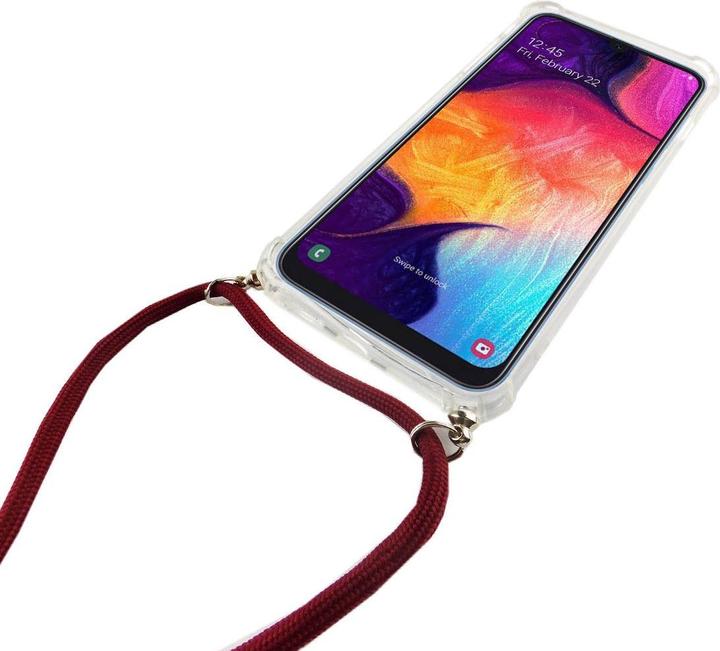 Produktbild König Design Handykette für Samsung Galaxy A50 mit Band Case zum umhängen mit Kordel Rot Neu