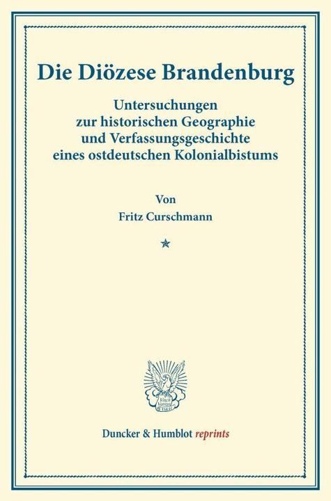 Produktbild Die Diözese Brandenburg (Deutsch, Fritz Curschmann, 2014)