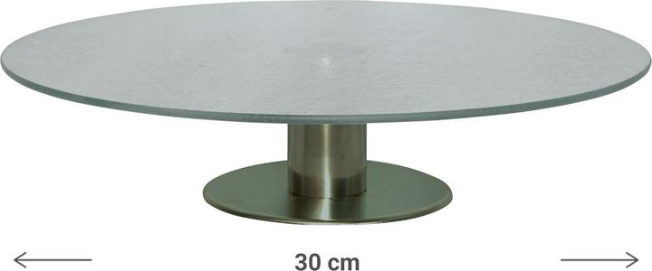 Casativo Rotating glass serving platter with stand