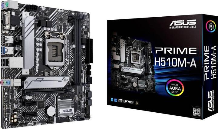 Produktbild ASUS PRIME H510M-A Moederbord Socket Intel 1200 Vormfactor Micro-ATX Moederbord (LGA 1200, Intel H510, mATX)