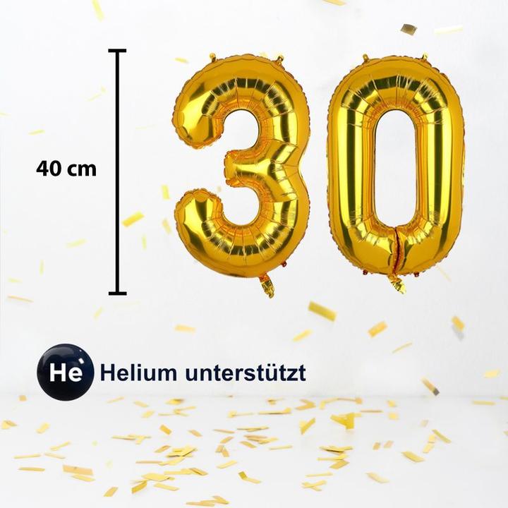 Actual product image Hermex Number balloon number 30 Golden foil balloon helium balloon balloon 40cm