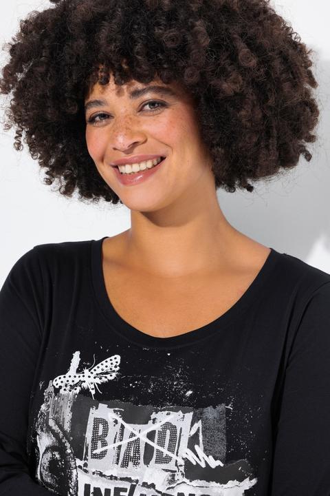 Produktbild Angel of Style T-Shirt, Classic Fit, Collagen-Druck, 3/4-Ärmel (48)