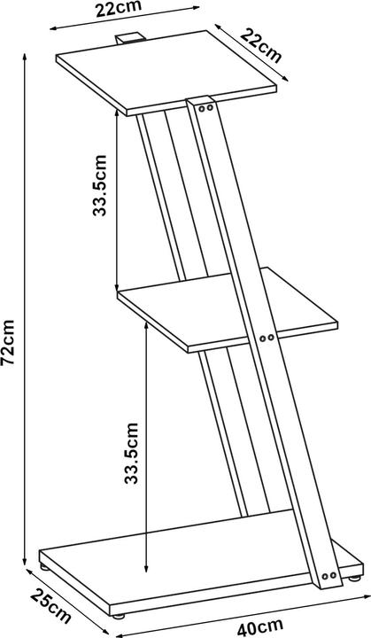 Immagine prodotto Jamb Scaffale verticale (40 x 25 x 72 cm)