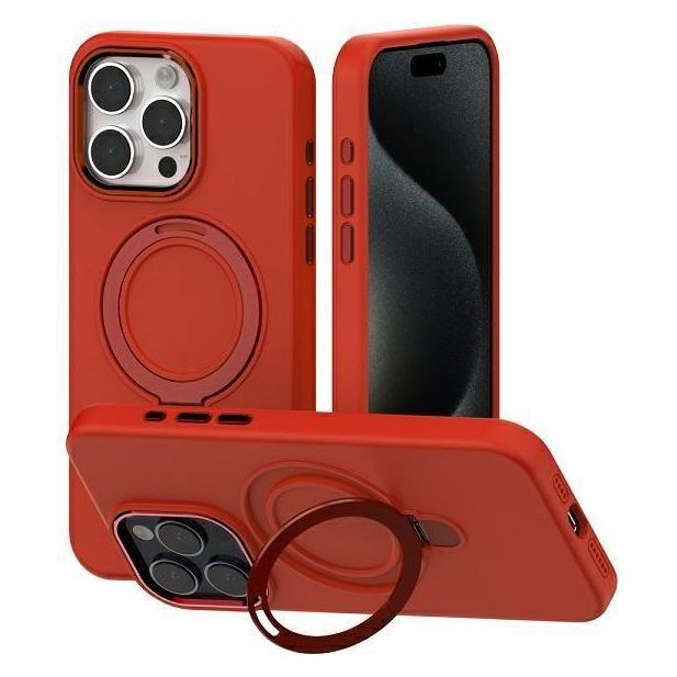 Mercury Rosso Magsafe Stand Silicone Iphone 15 / 14 / 13 6.1" Czerwony / (Apple Iphone 15), Cover Smartphone,