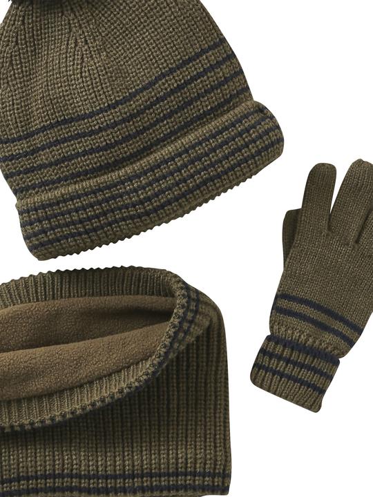 Immagine prodotto Vertbaudet Jungen Set: Mütze, Snood und Handschuhe gestreift (98, 86)