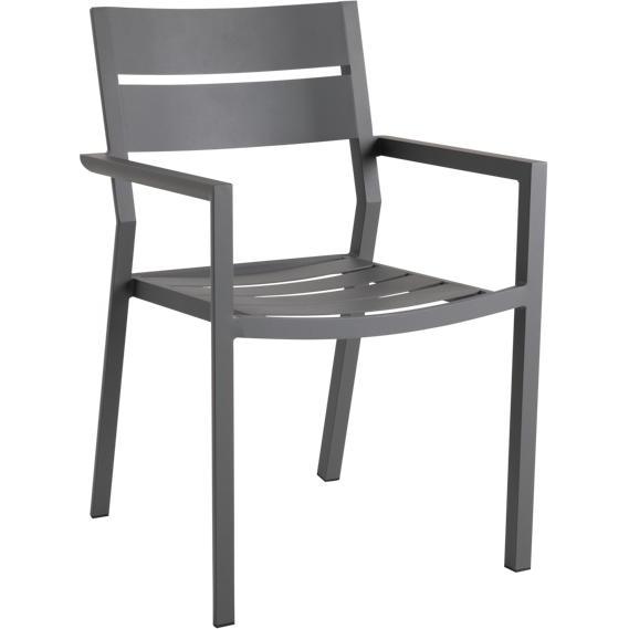 Brafab, Gartenstühle, Delia Gartenstuhl mit Armlehne Aluminium pulverbeschichtet