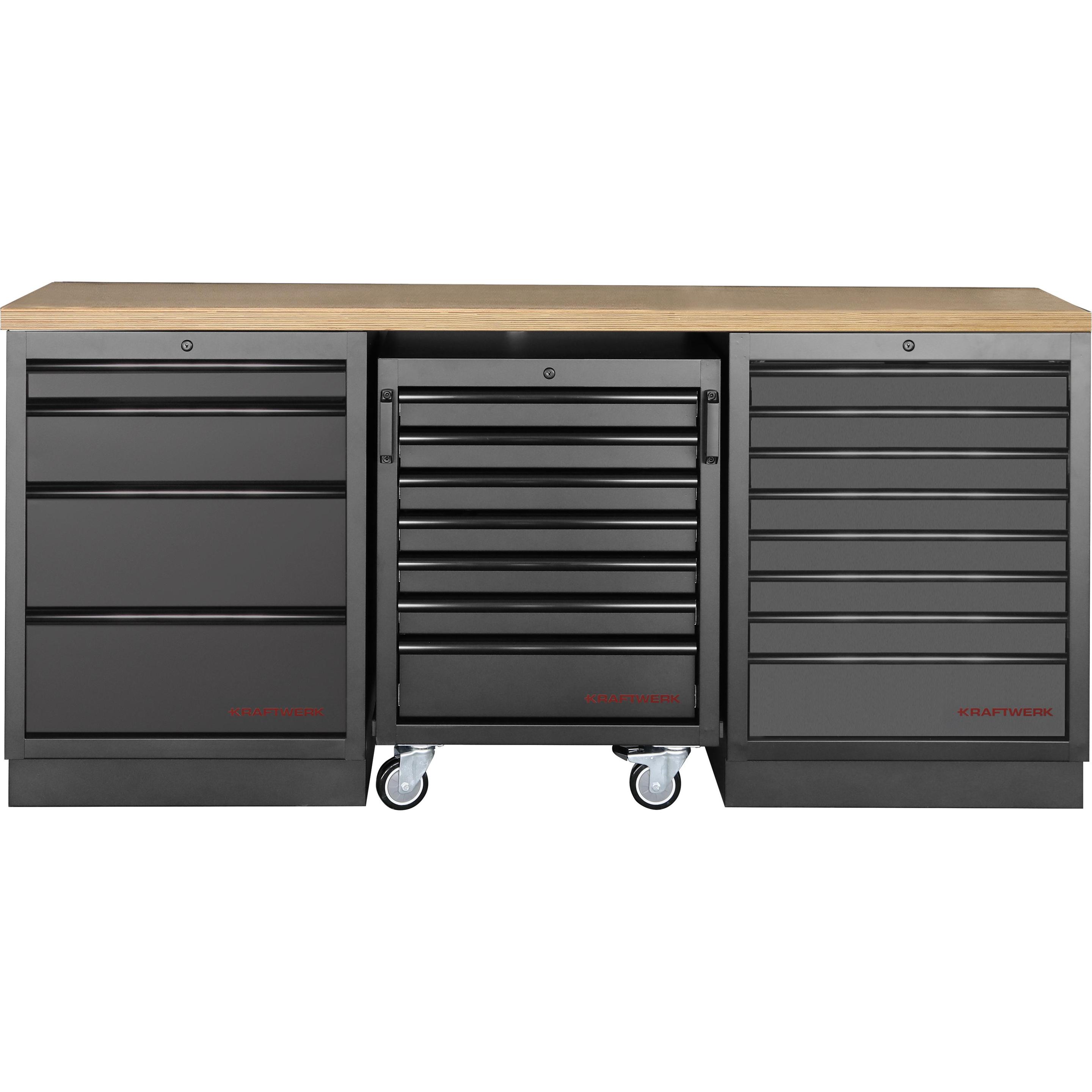 Kraftwerk, Werkstattschrank, MOBILIO BLK Kombi Buche (204 cm, 91 cm)