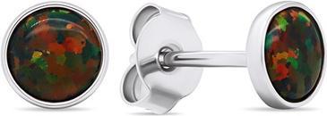 Produktbild Brilio Silver - Silver stud earrings with synthetic opals EA579WBC