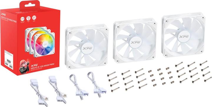 Produktbild Adata Lüfter XPG VENTO R 120 ARGB Fan 3 pack (120 mm, 3 x)