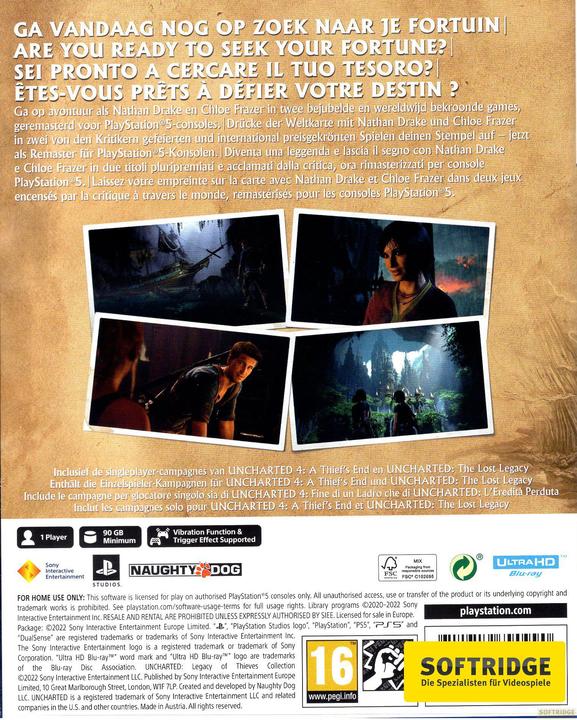 Image du produit Sony Collection Uncharted Legacy of Thieves (PS5, Multilingue)