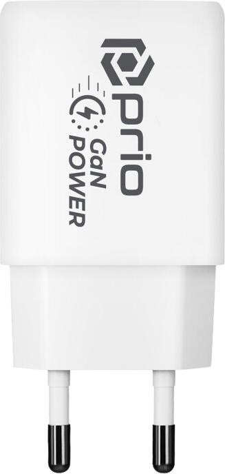 Immagine prodotto prio Caricatore da parete GaN Power 45W PD PPS (USB C) + QC 3.0 (USB A) bianco (45 W)