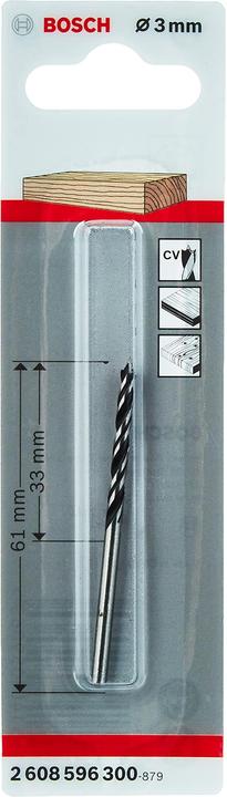 Actual product image Bosch Professional Zubehör Wood twist drill 3 mm Accesso (3 mm)