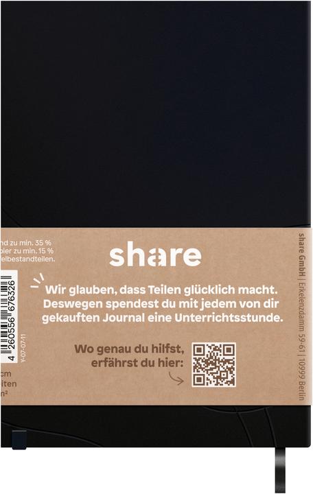 Image du produit Share Journal Y-07-07-11 A5 anthracite (A5, Blanc, Couverture souple)