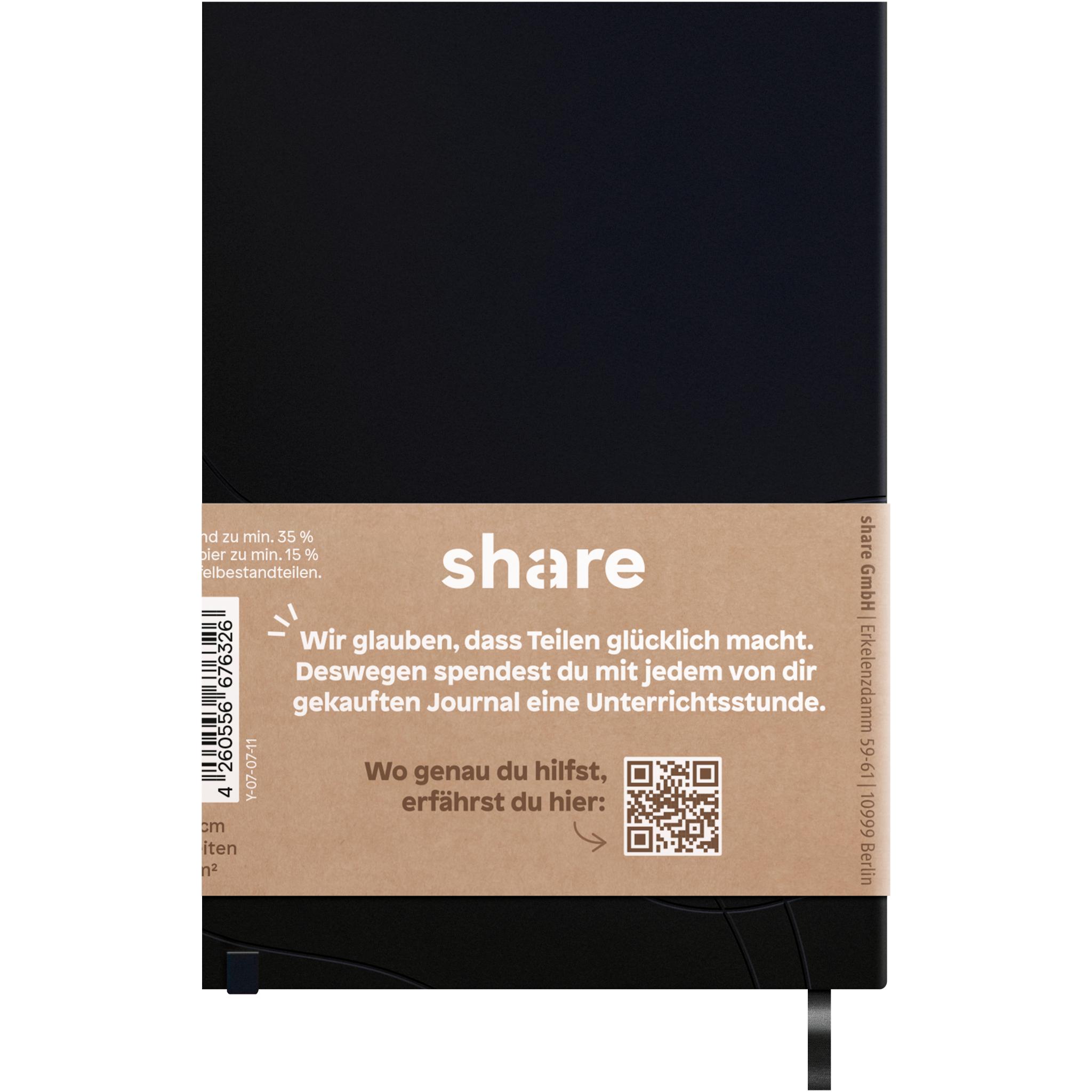 Thumbnail - Share, Heft + Block, Journal Y-07-07-11 A5 anthrazit (A5, Blanko, Harter Einband)
