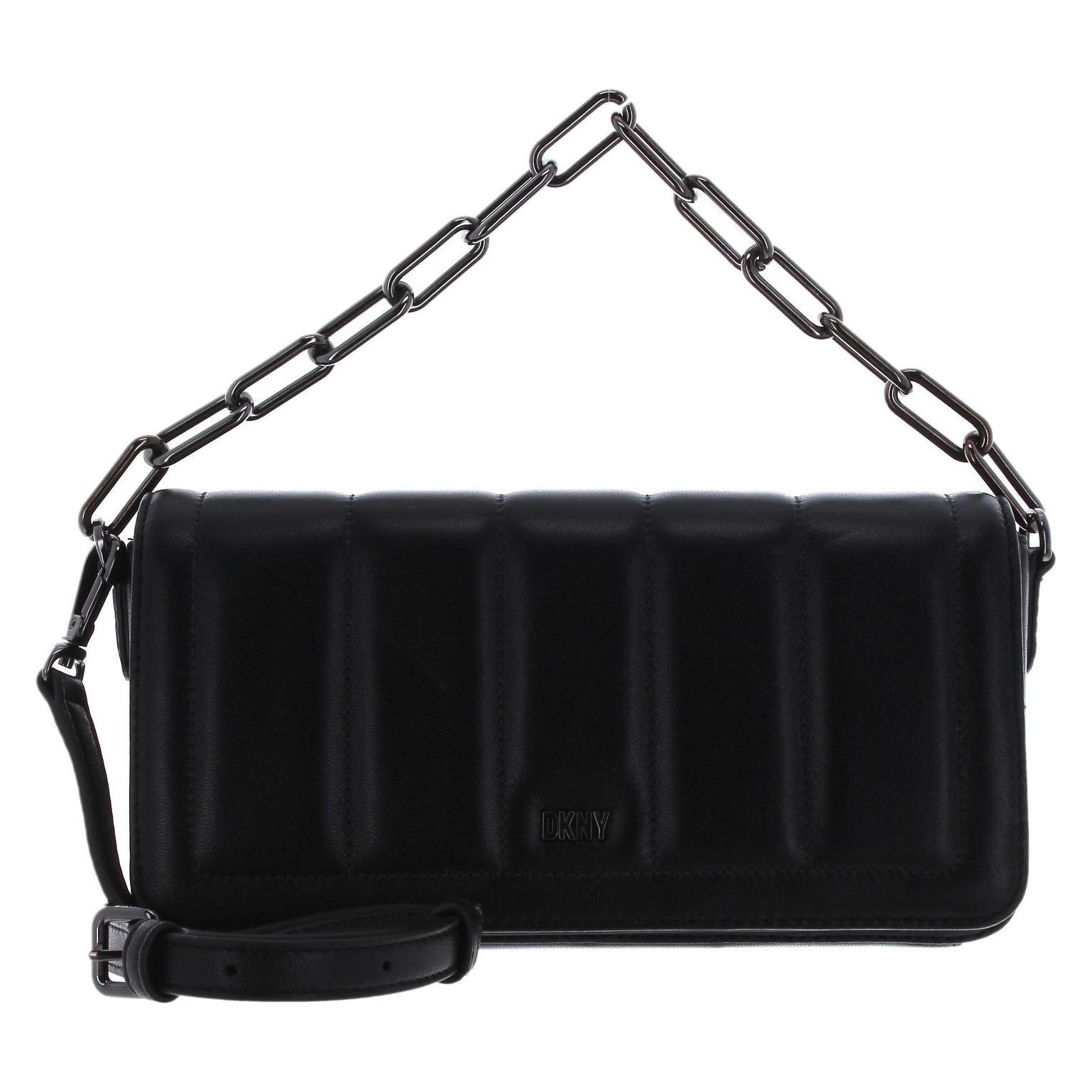 Dkny, Damen, Handtasche, Abendtasche & Clutch Loie Lamb Leather Clutch, Schwarz