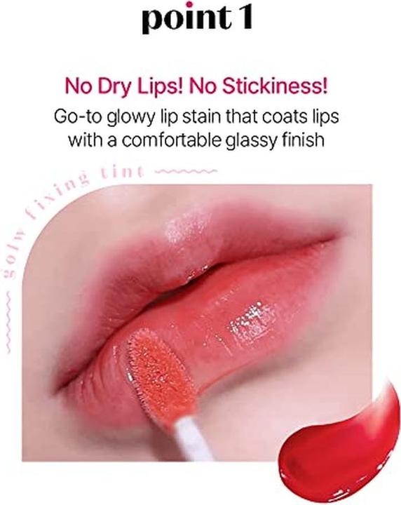 Actual product image Etude House Fixing Tint Glow - 4 Grams Of Ultra-Pigmented Lip Tint (03 Dewy Fig)