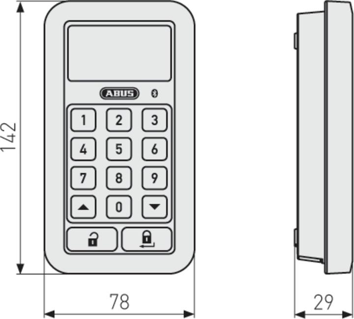 Actual product image Abus HomeTec Pro CFT3100 W BT Keyboard (Electronic numerical code)