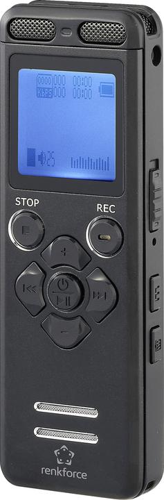 Renkforce RF-DVR-E36 Digitales Diktiergerät Aufzeichnungsdauer (max.) 70 h Schwa (8 GB)