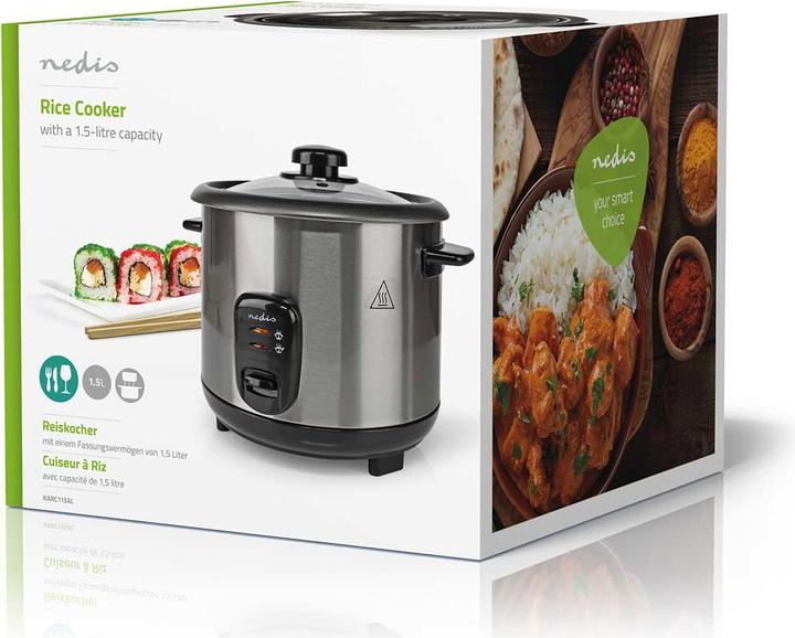 Image du produit Nedis Cuiseur à riz - Revêtement antiadhésif - Bol amovible - Arrêt automatique - E