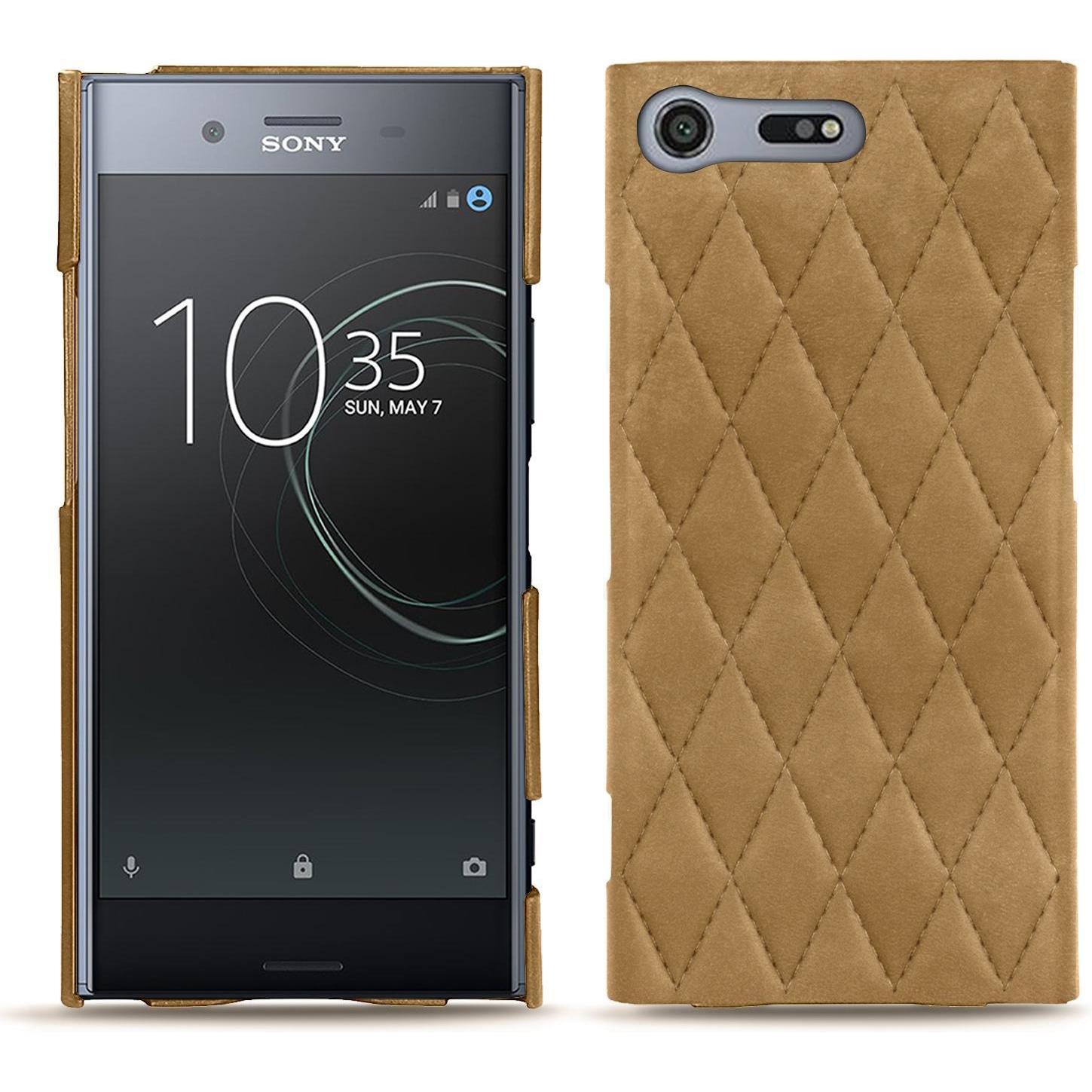 Noreve Lederschutzhülle (Sony Xperia XZ Premium), Smartphone Hülle, Braun