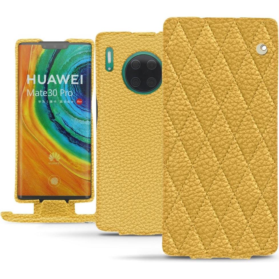 Noreve Lederschutzhülle vertikal (Huawei Mate 30 Pro), Smartphone Hülle, Orange