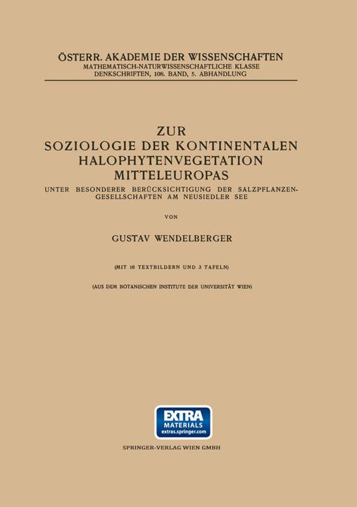 Energie-Label Zur Soziologie der Kontinentalen Halophytenvegetation Mitteleuropas (Gustav Wendelberger, 1950)