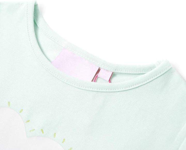 Immagine prodotto vidaXL Maglietta per bambini Verde menta chiaro 92,Materiale: 95 % cotone (92)